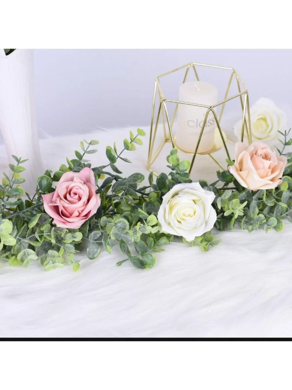 6 Pack Faux Eucalyptus Garland - Artificial Hanging Vines for Wedding Decor